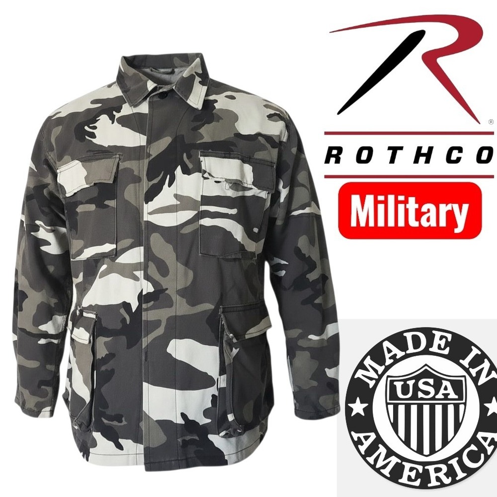 Rothco BDU Shirt Jacket Mens XXL Regular Grey Urban Camo Military Tactical USA